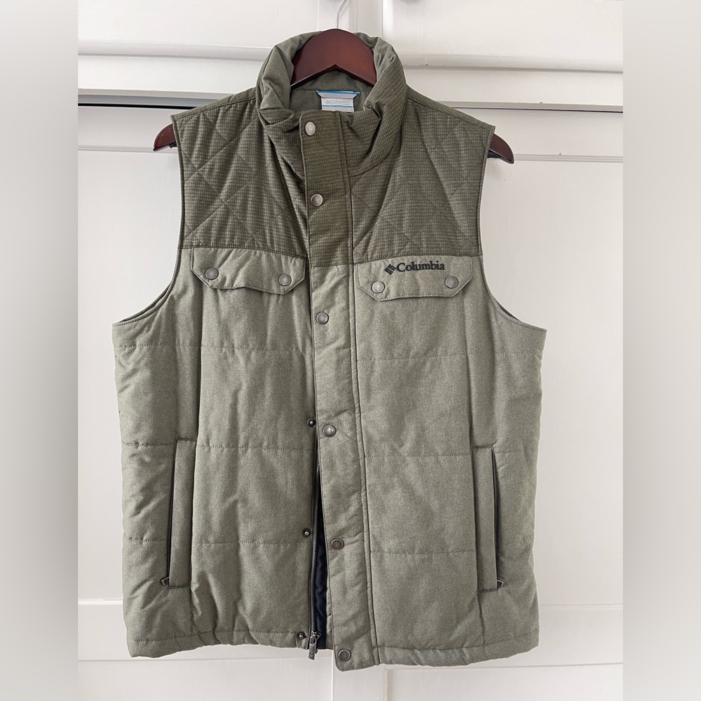 Columbia Men’s Quilted Puffer Vest- Green Size M